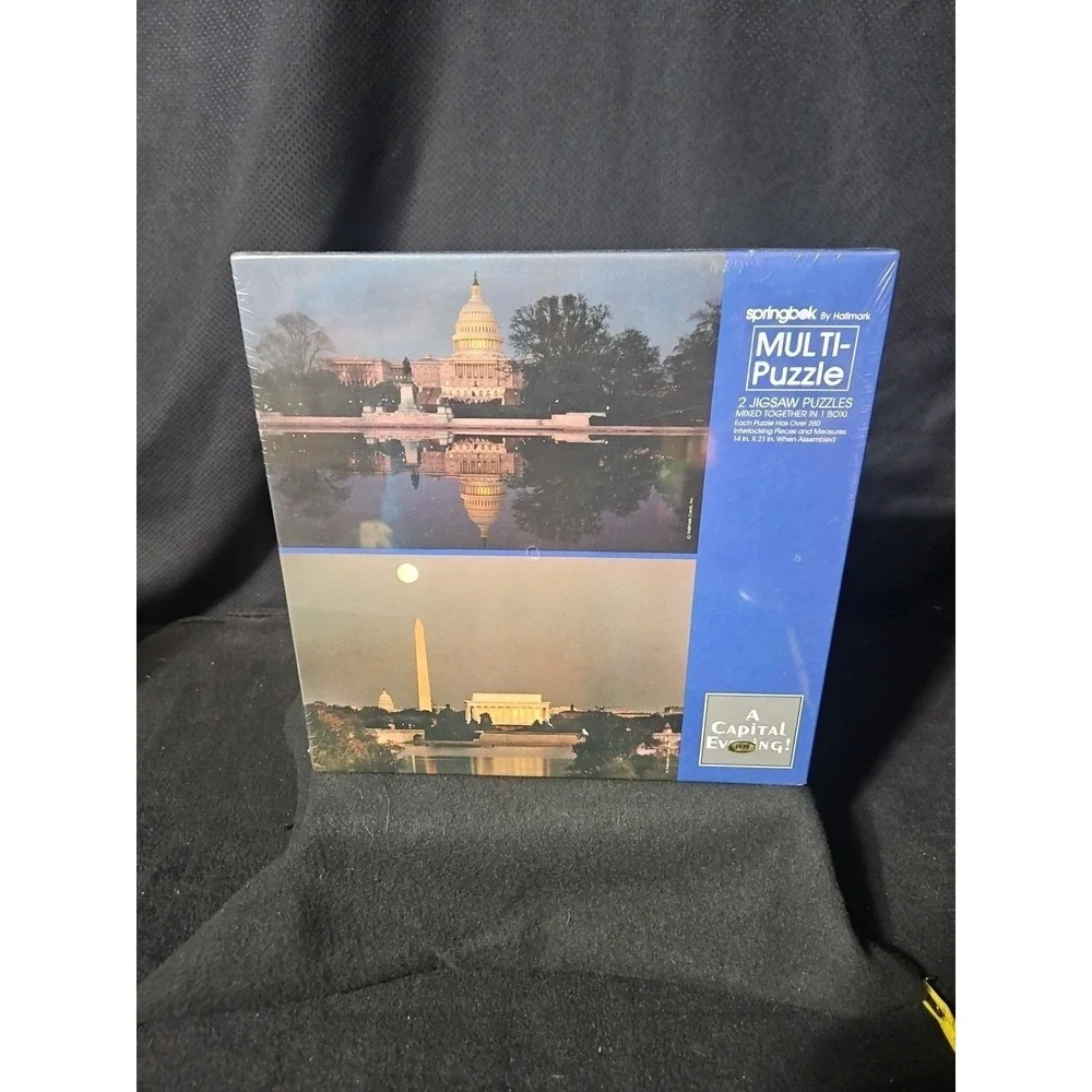 Vintage80s Springbok Two Puzzles A Capital‎ Evening Factory Sealed